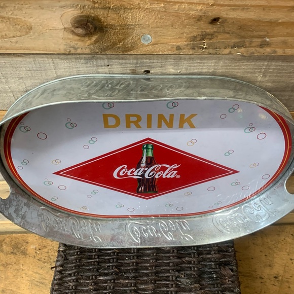 Coca Cola Galvanized Tin Serving Tray - Picture 5 of 6